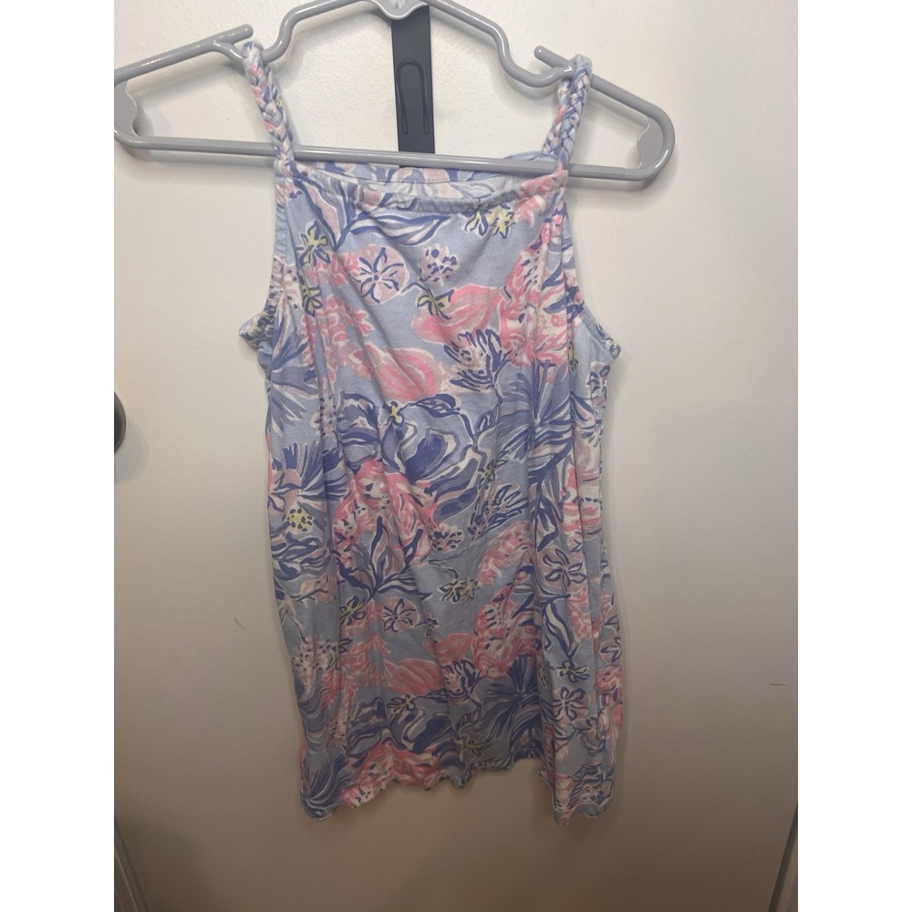 Lilly Pulitzer Girl Small 4-5 Mini Kyleigh Floral Beach Sea Dress Pink Preppy